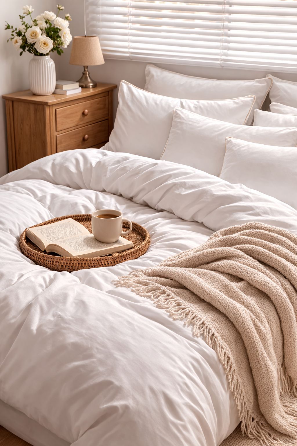 PLUMÓN PREMIUM HIPOALERGÉNICO + FUNDA DE PLUMÓN BLANCO