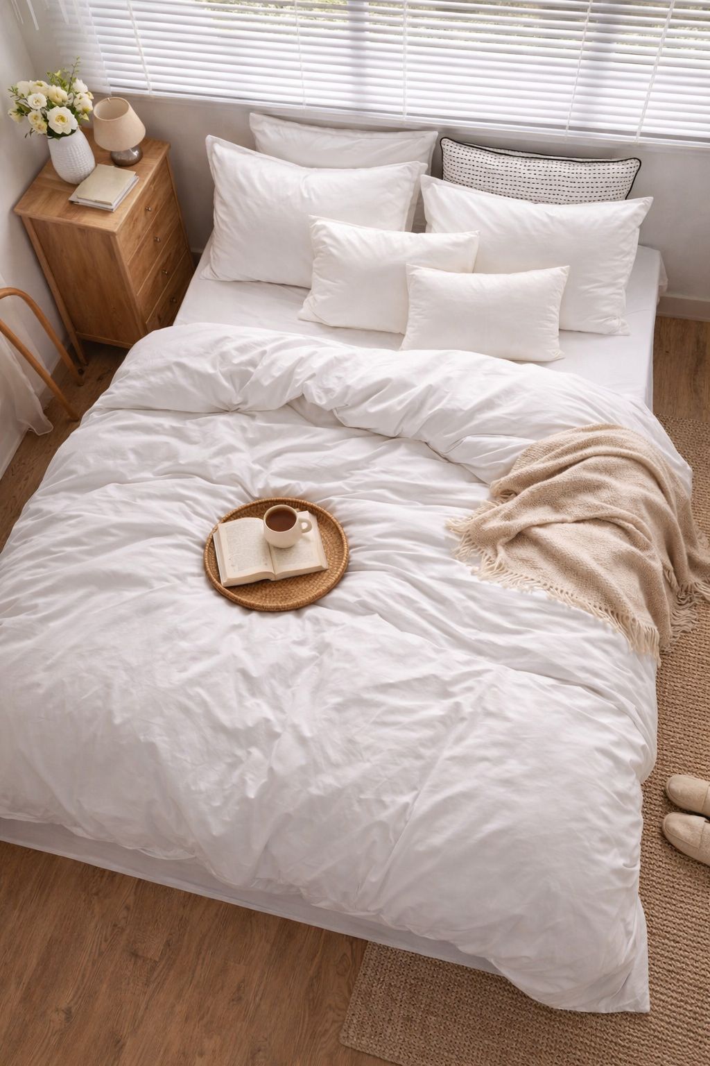 PLUMÓN PREMIUM HIPOALERGÉNICO + FUNDA DE PLUMÓN BLANCO