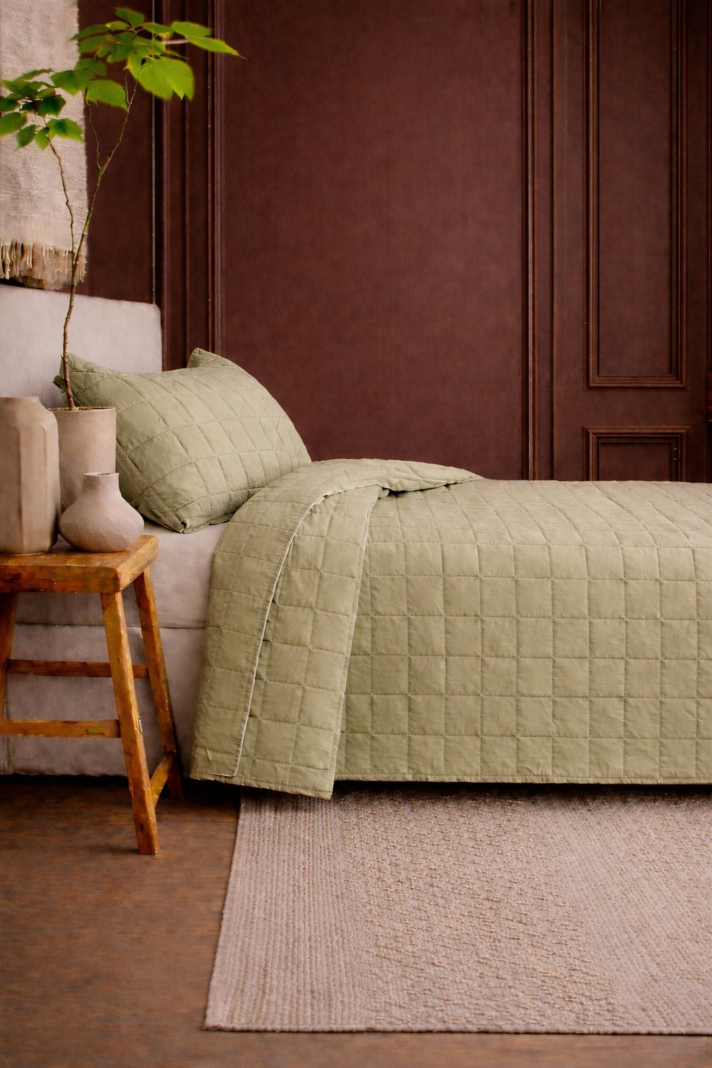 QUILT - CUBRECAMA DE VERANO VERDE SIDRA