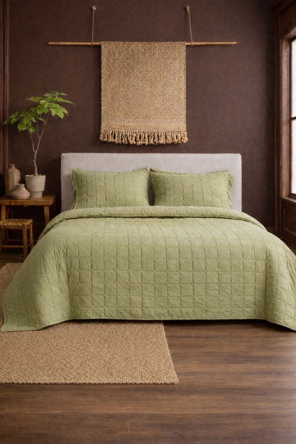 QUILT - CUBRECAMA DE VERANO VERDE SIDRA