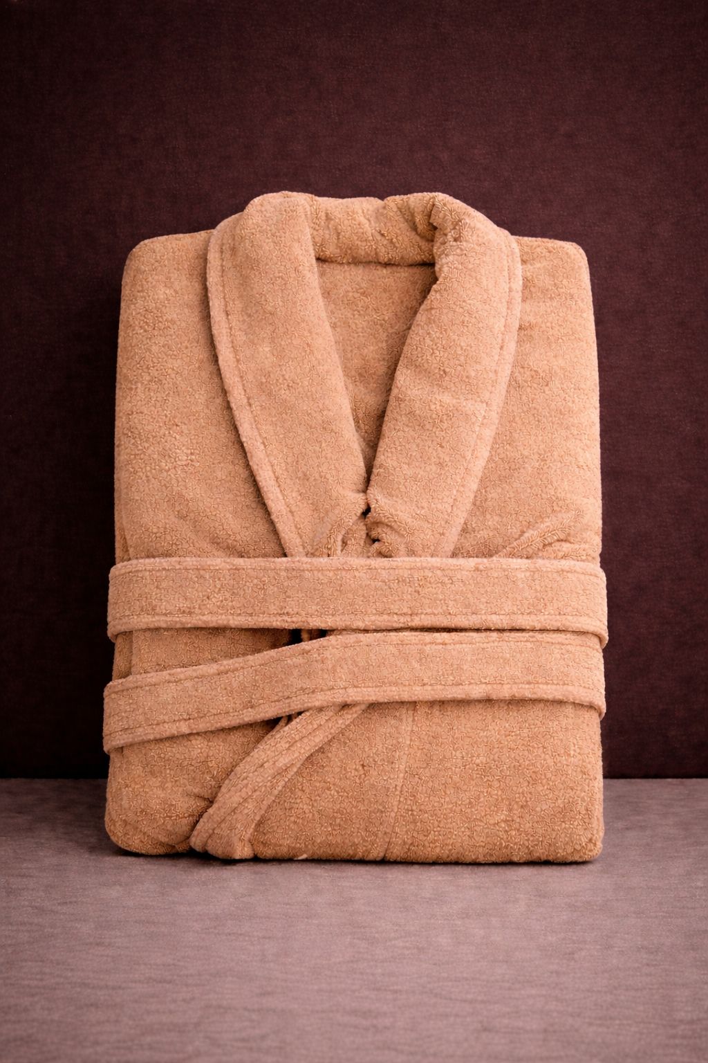 BATA DE TERCIOPELO BEIGE SABLE