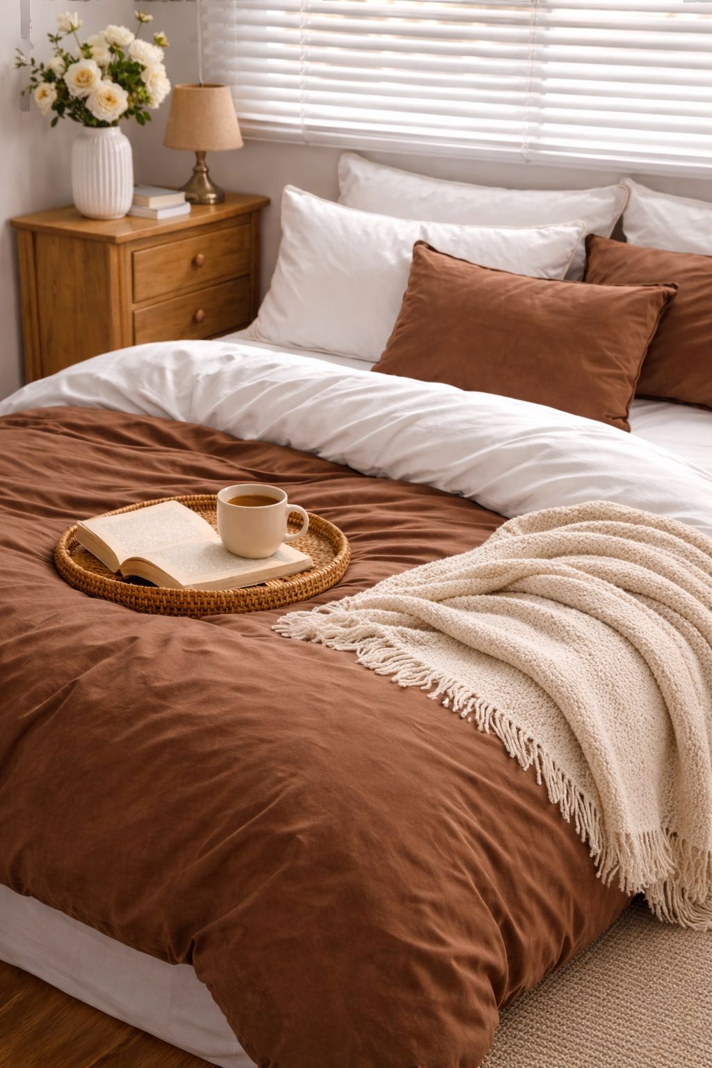 PLUMÓN PREMIUM HIPOALERGÉNICO + FUNDA DE PLUMÓN MARRÓN