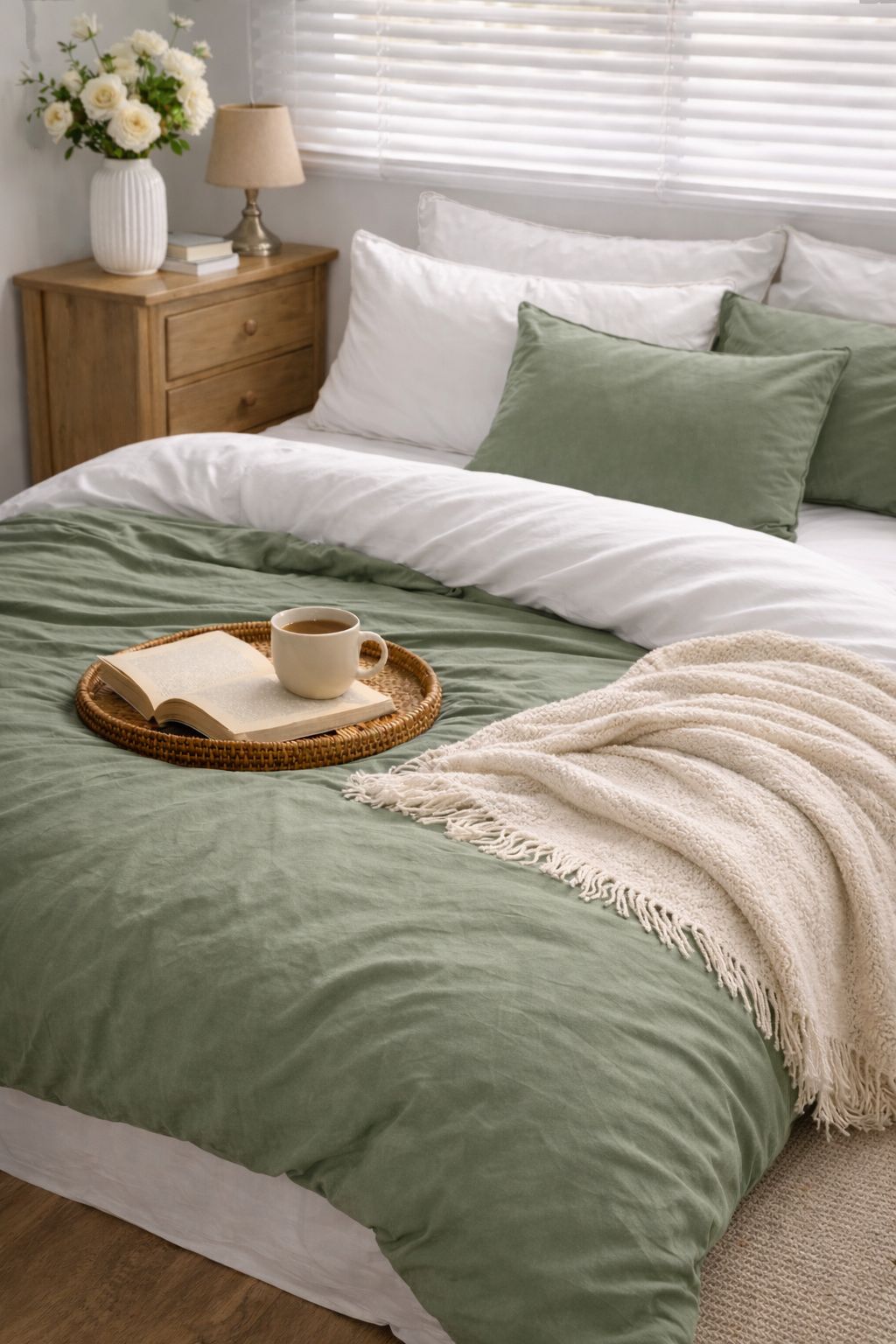 PLUMÓN PREMIUM HIPOALERGÉNICO + FUNDA DE PLUMÓN VERDE SIDRA