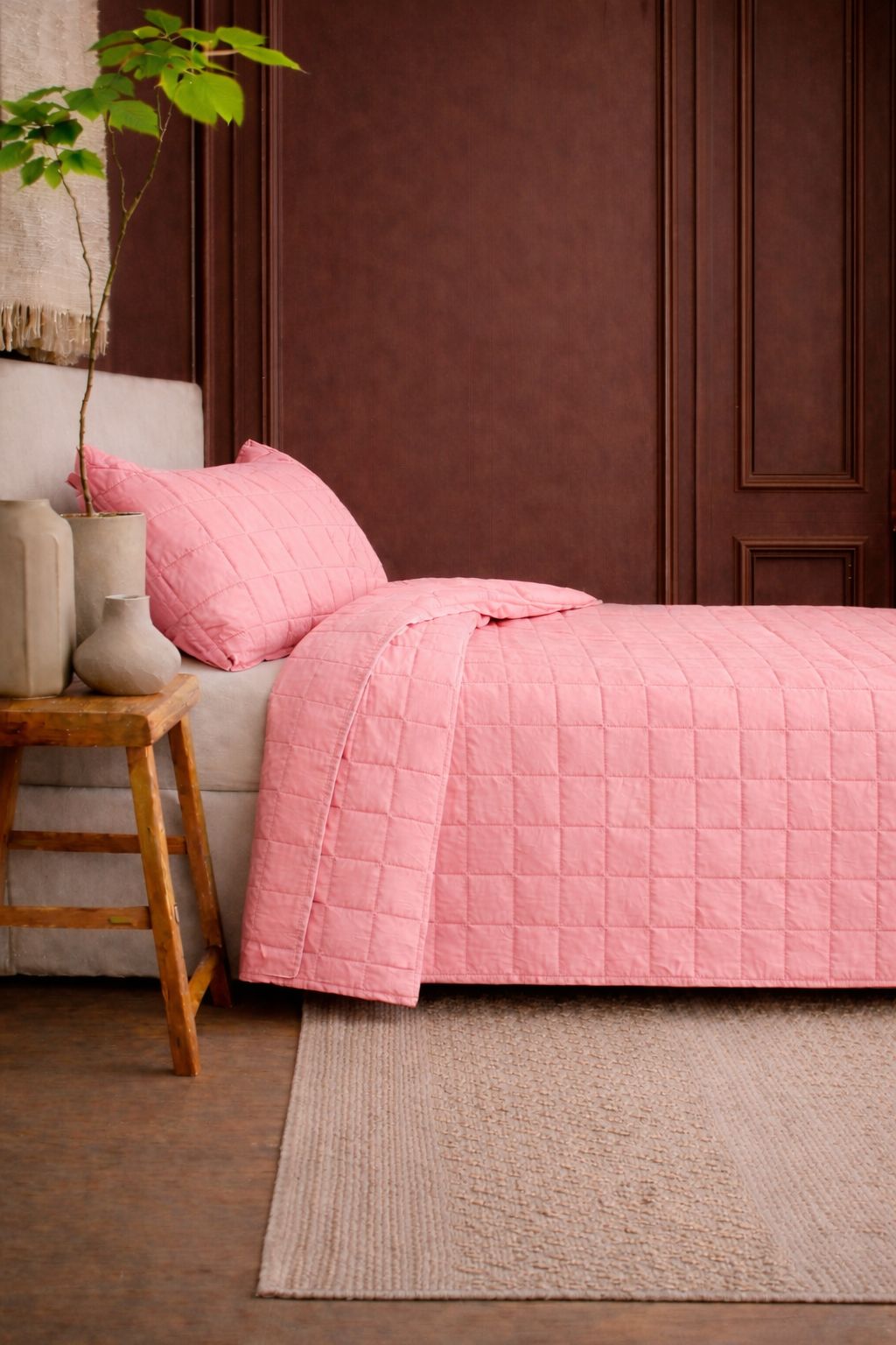 QUILT - CUBRECAMA DE VERANO PALO ROSA