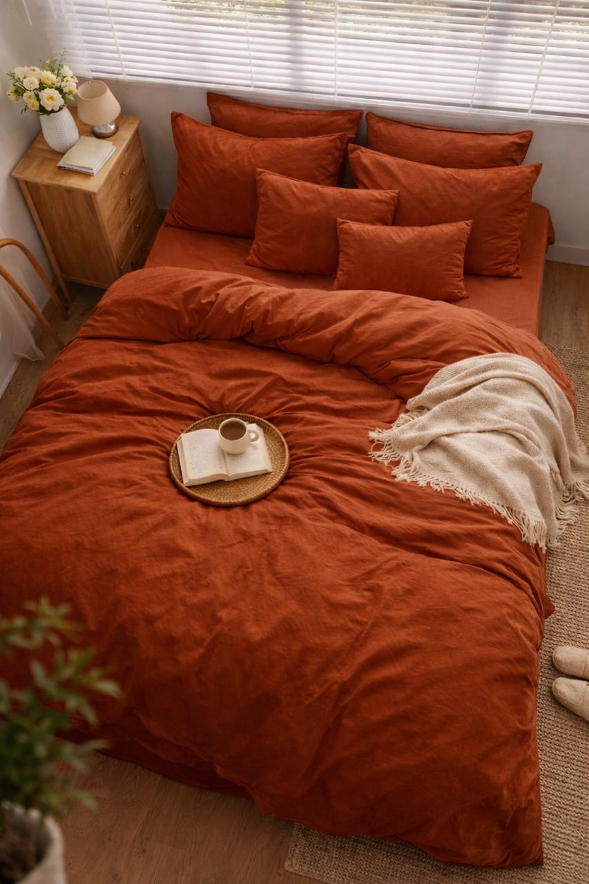 PLUMÓN PREMIUM HIPOALERGÉNICO + FUNDA DE PLUMÓN RUST