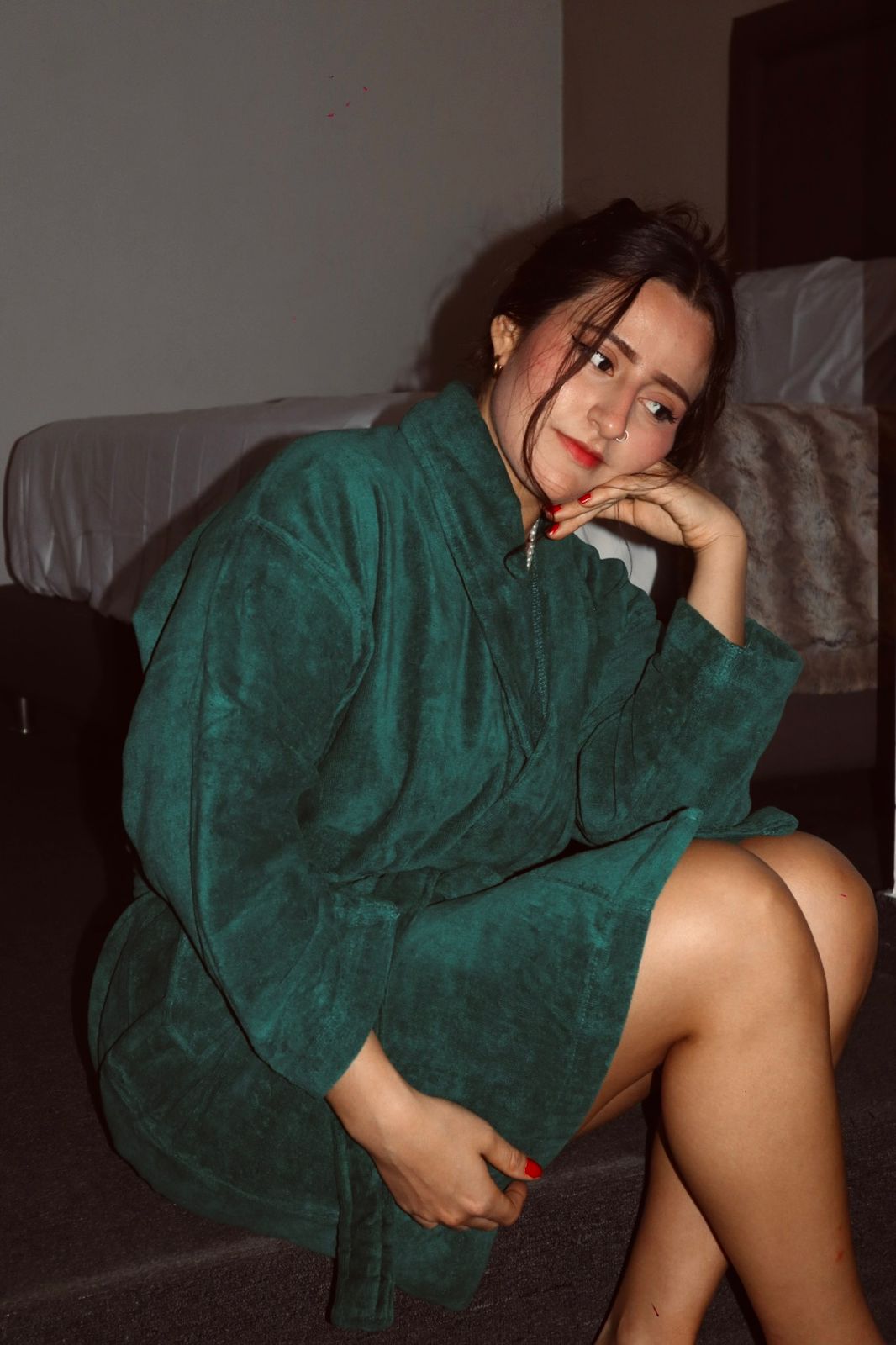 BATA DE TERCIOPELO VERT FOREST